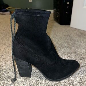 Suede Black Boots